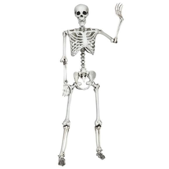 Costway 5.4ft Halloween Skeleton Life Size Realistic Full Body Hanging with - Picture 2 of 7